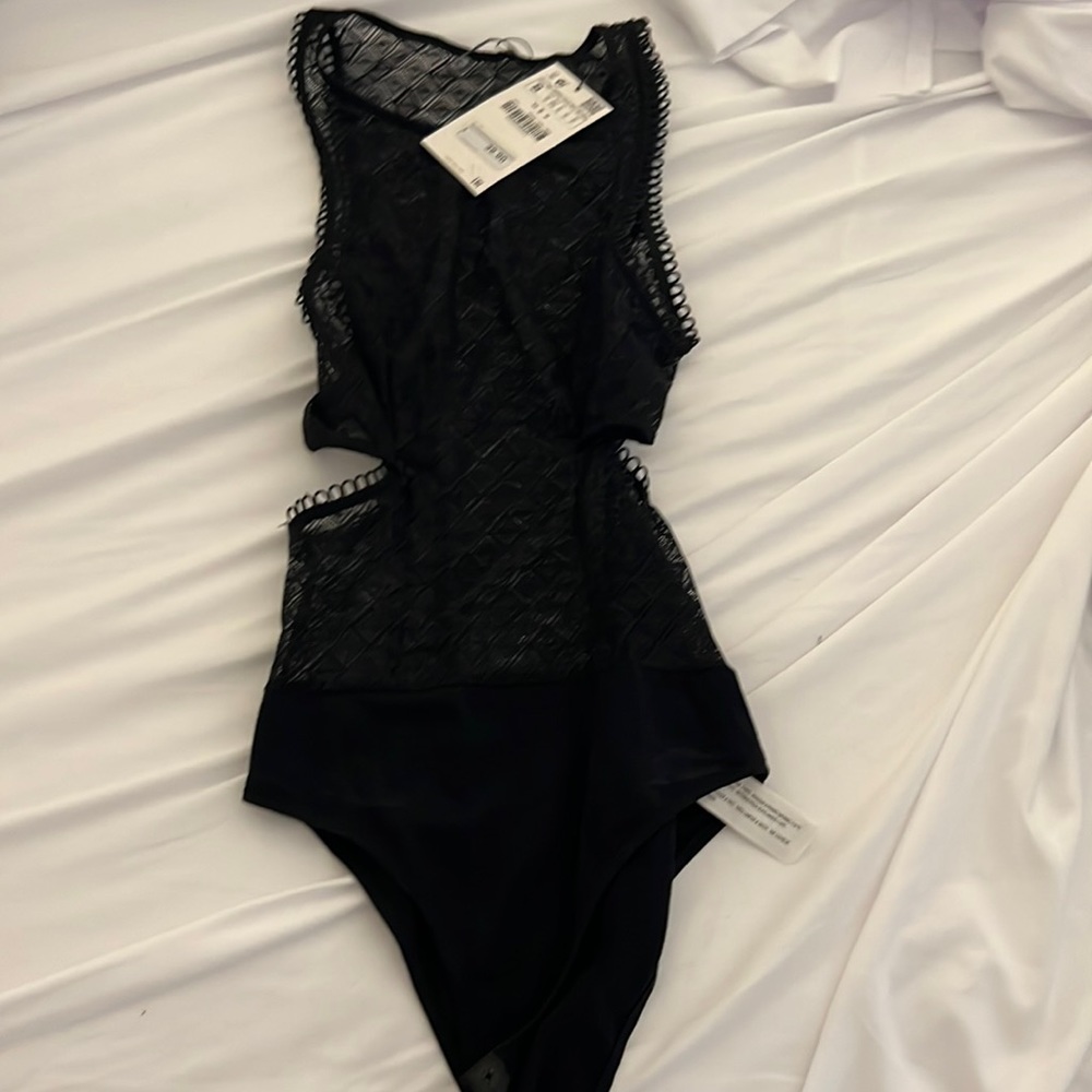 Zara sheer cut out bodysuit. Never worn with tags